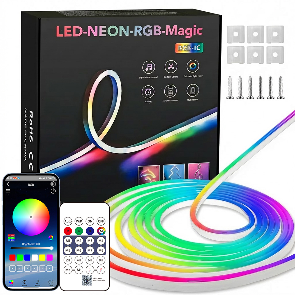 Home Decor Free App - Bluetooth RGB Neon LED Strip 1-10m