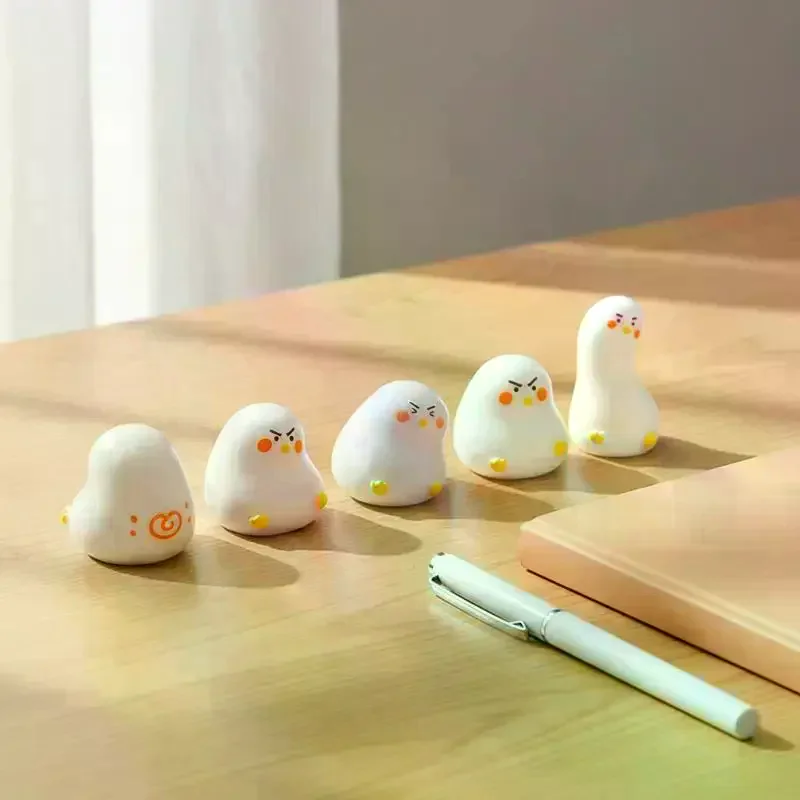Home Decor Express - 6Pcs Cute Mini White Duck Resin