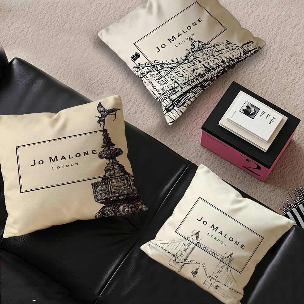Home Decor Logo Design - J-Jo M-Malone LOGO Fashion Pillow Cover