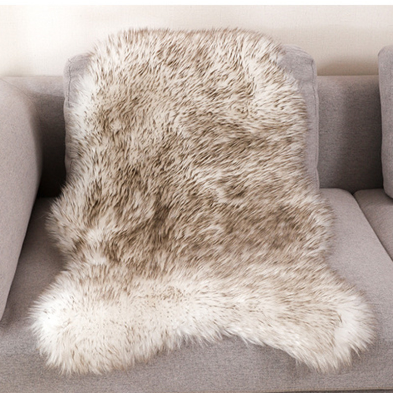 Cowhide Rug Faux - Soft Fur Artificial Sheepskin Rugs Chair