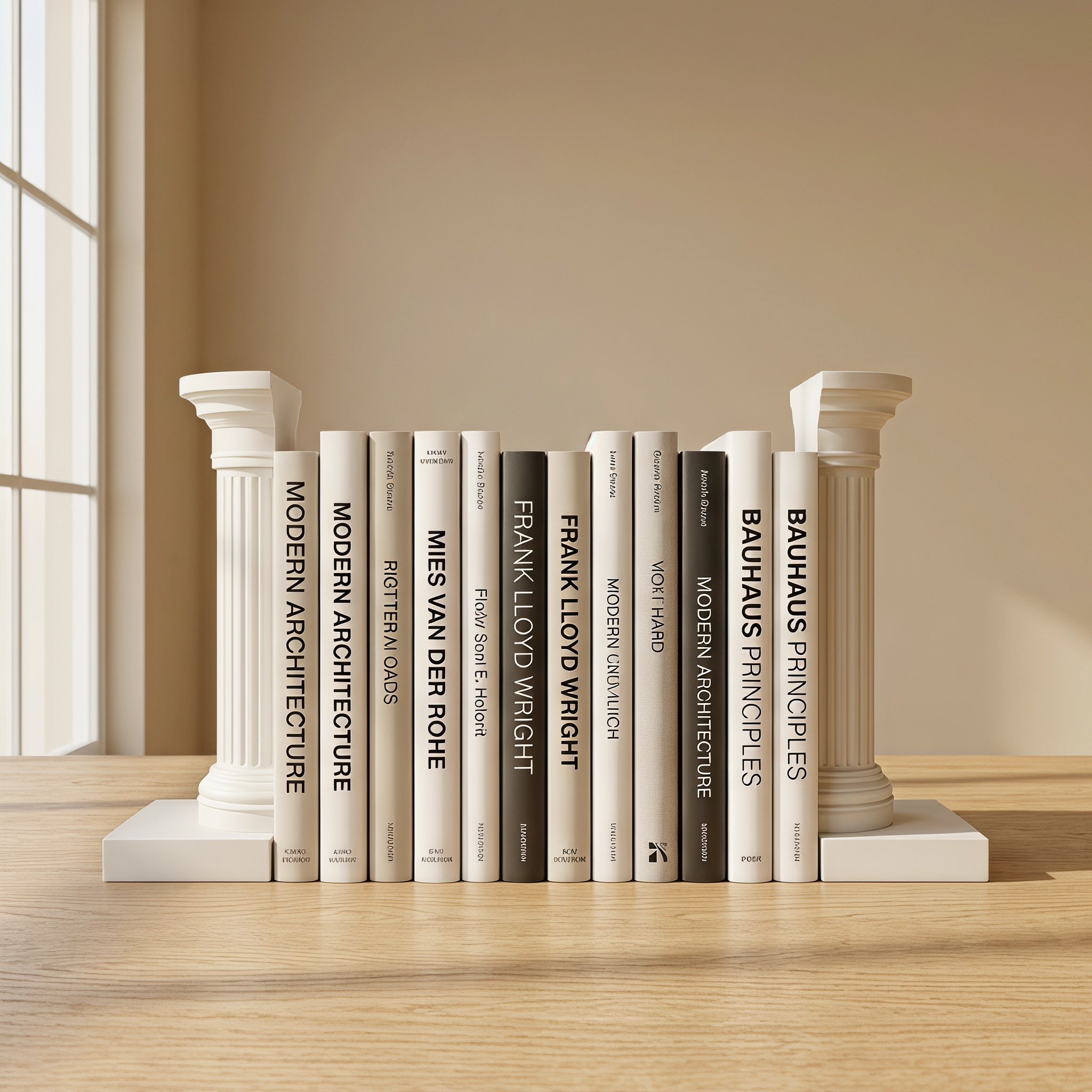 Aesthetic Bookend - 2pcs Roman Column Book Ends Vintage