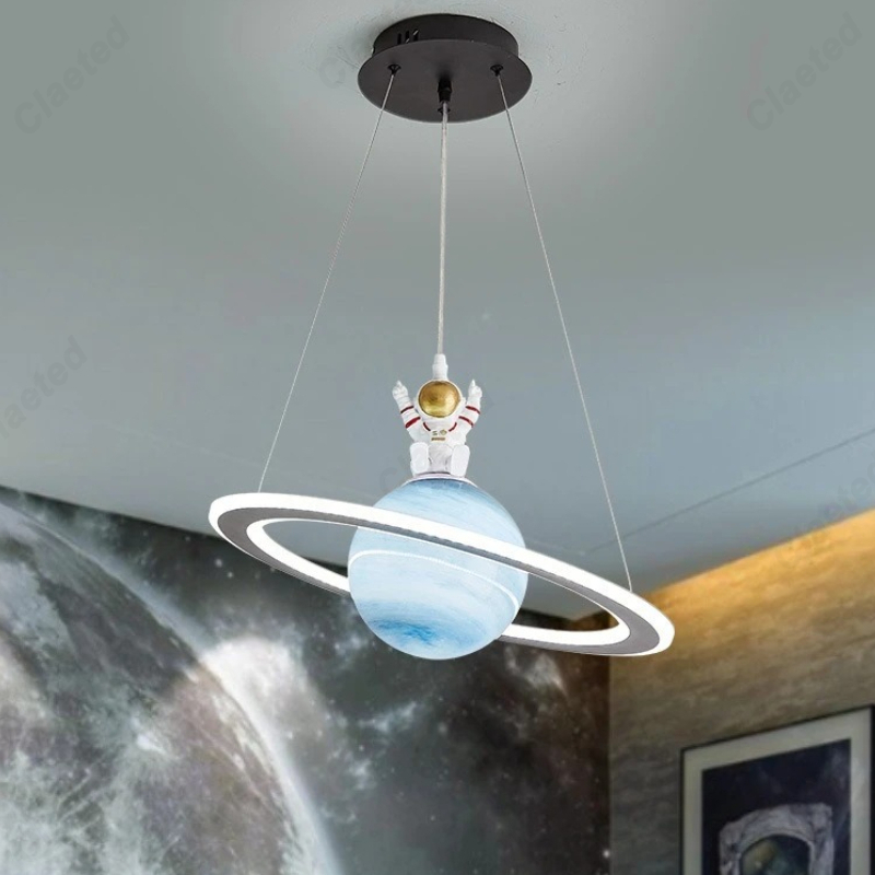 Hanging Moon Lamp - Glass Planet Pendant Lamp for Living