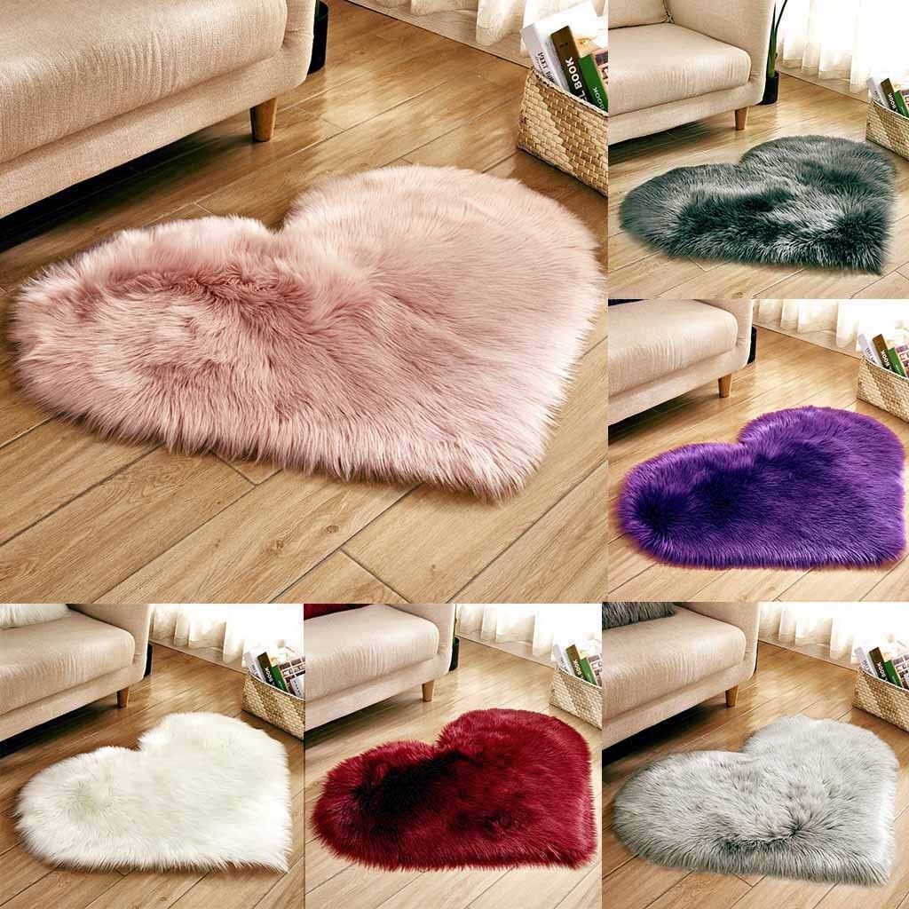 Cowhide Rug Faux - Heart Shaped Faux Fur Rug Bedroom