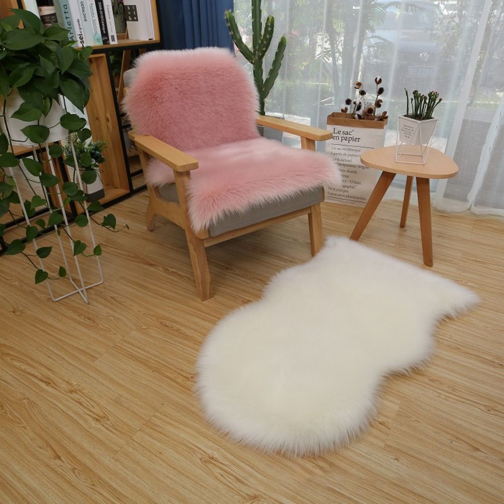 Cowhide Rug Faux - Imitation Wool Non Slip Fluffy Shaggy
