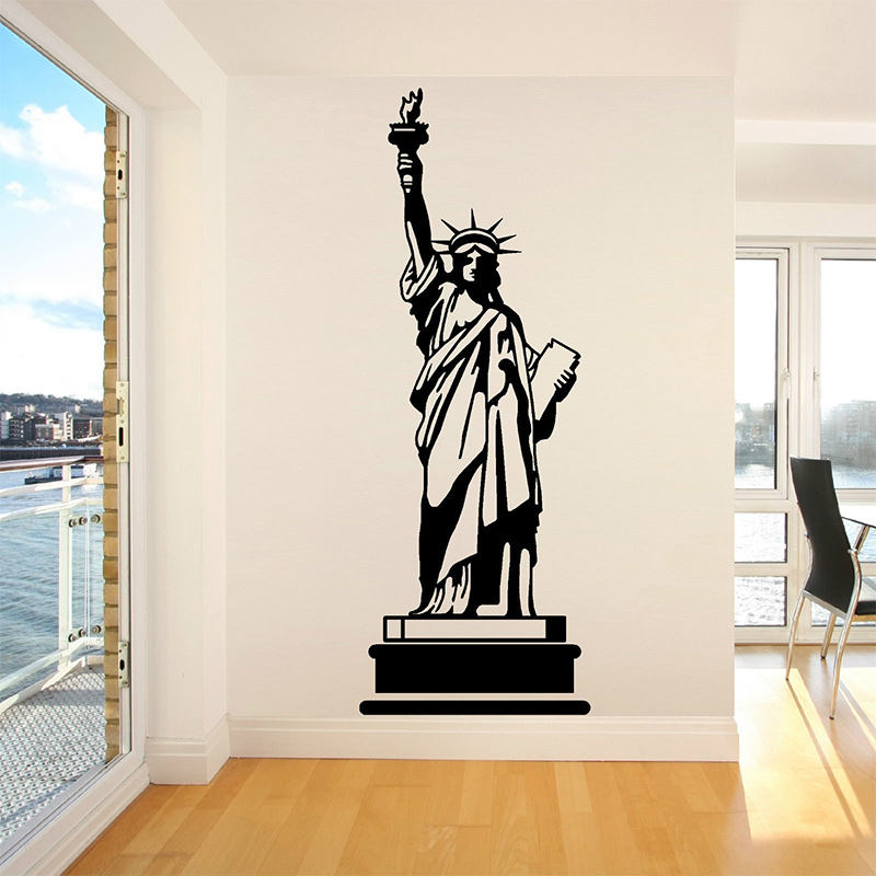 Home Decor Usa - POOMOO Wall Decals STATUE OF LIBERTY