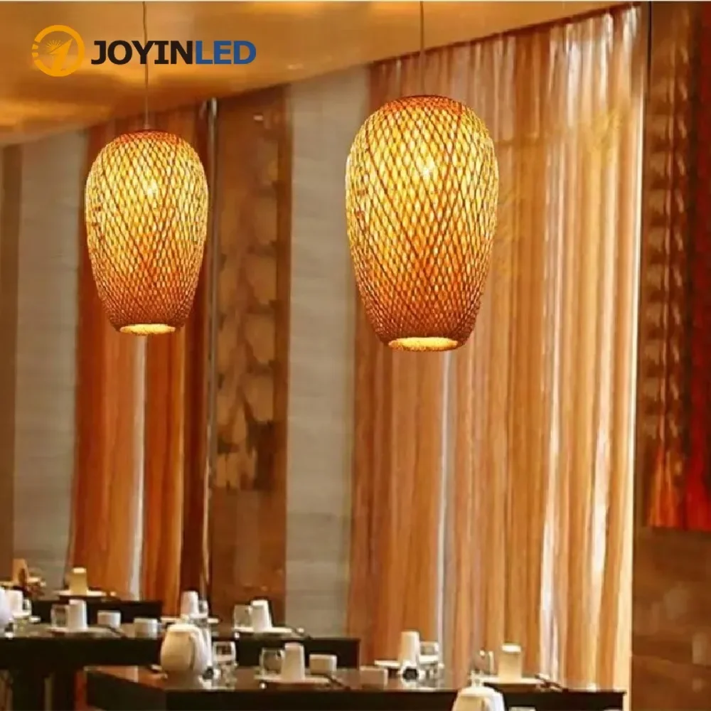 Hanging Moon Lamp - Handmade Wicker Hanging Lamps Rattan Pendant