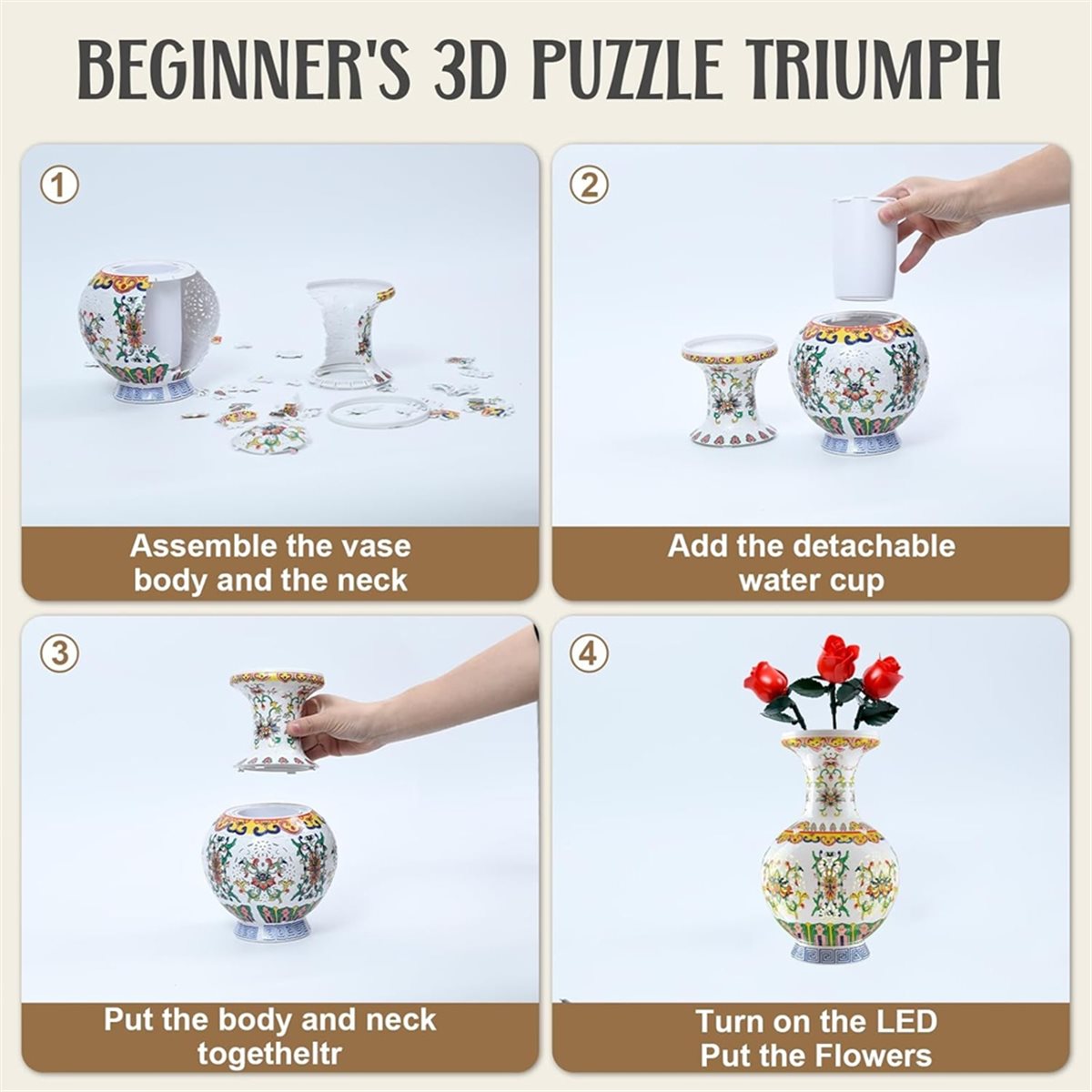 Home Decor Trend 2026 - 2026 Trend 3D Light Puzzle Vase