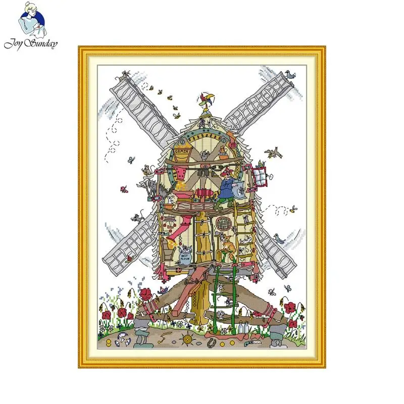 Home Decor Outlet - Joy Sunday Pinwheel Pattern Cross Stitch