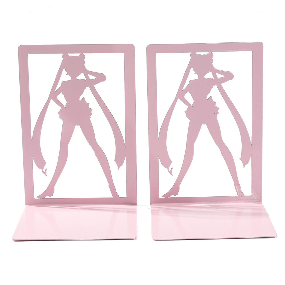 Aesthetic Bookend - Pink Girls Bookends 2Pcs Non Slip