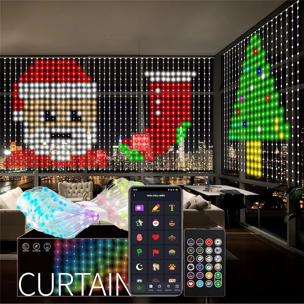 Home Decor Free App - Smart RGB Pixel Curtain Lights Bluetooth