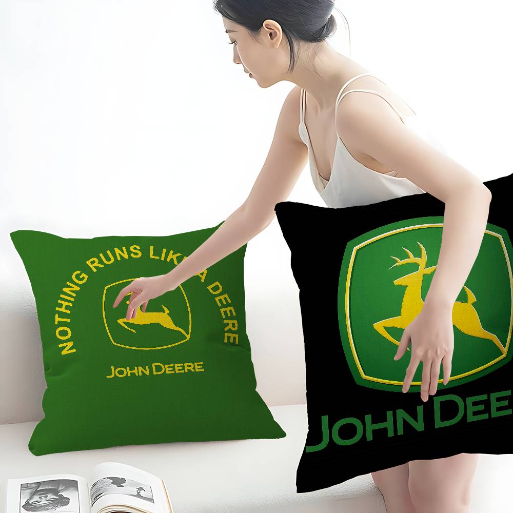 Home Decor Logo Design - J-John-Deere Logo Maple Design Cushion Cover
