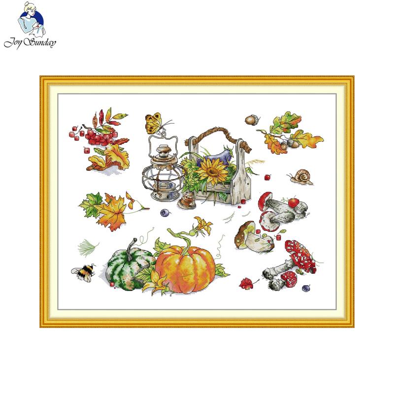 Home Decor Outlet - Joy Sunday Autumn Pumpkin Pattern Cross