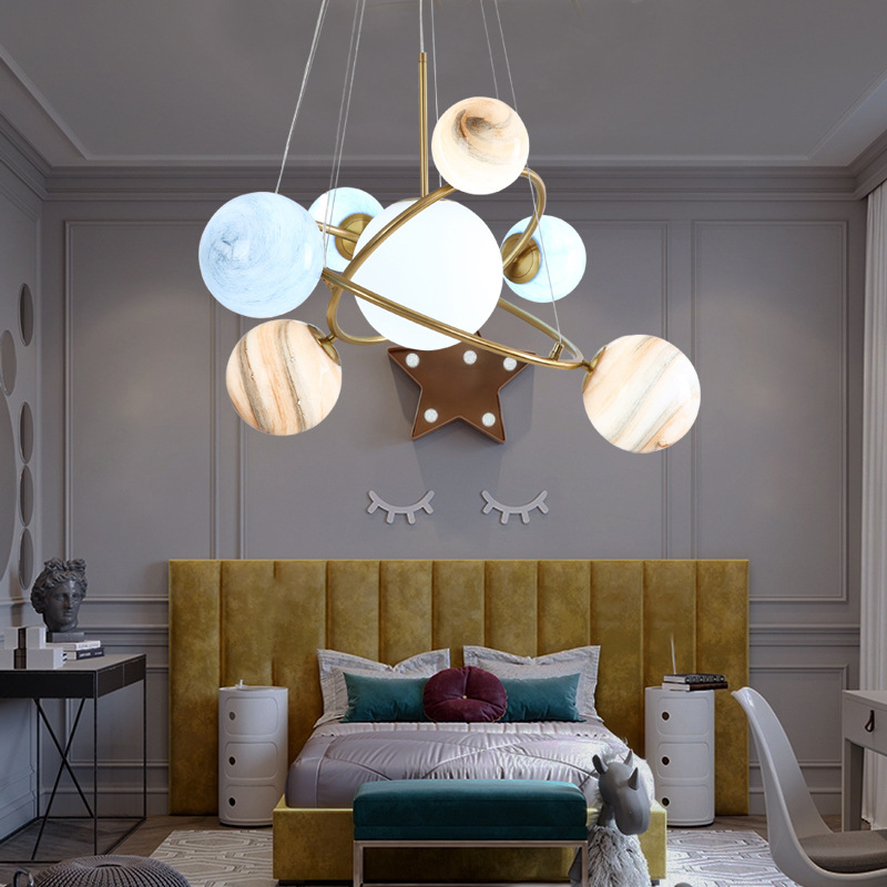 Hanging Moon Lamp - Children's Room Boys And Girls' Bedroom