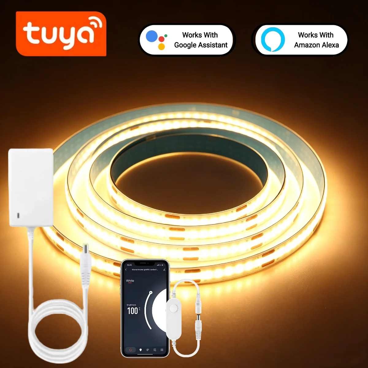 Home Decor Free App - Tuya Smart COB LED Strip Light,