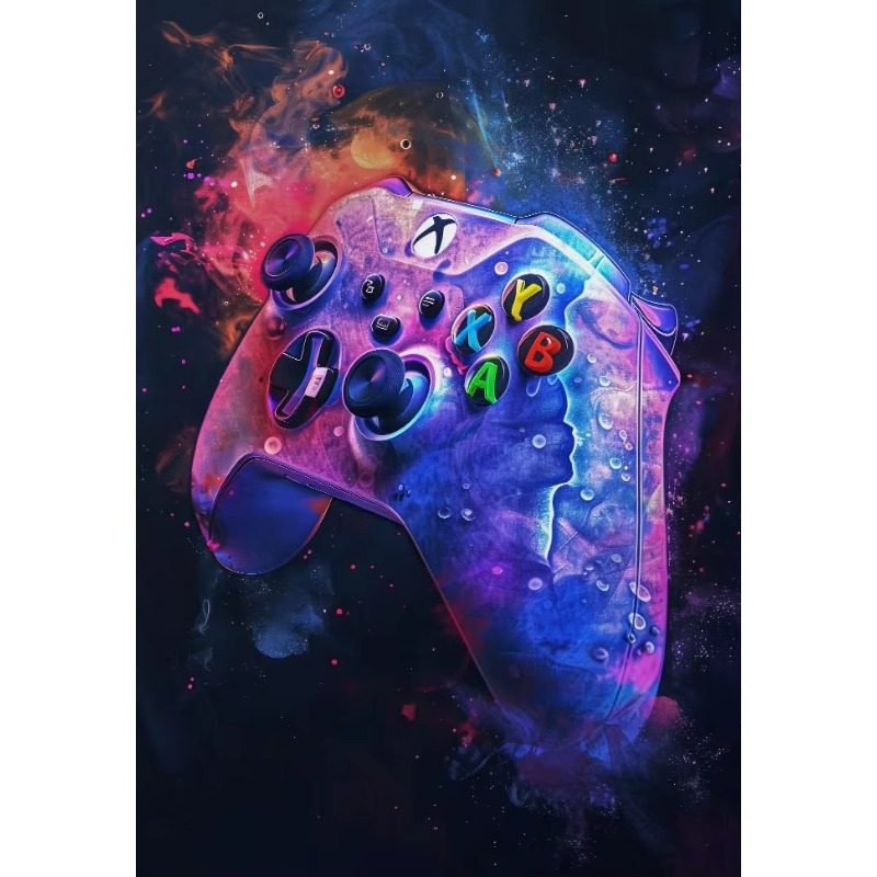 Home Decor Xbox Games - Watercolor Neon Video Game Posters XBOX