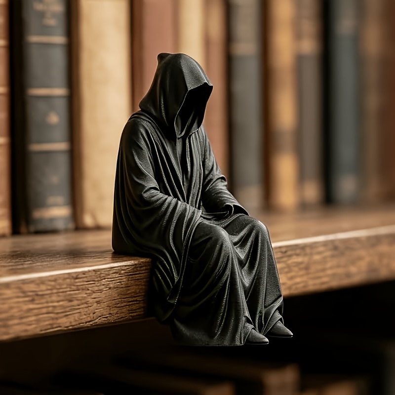 Aesthetic Bookend - 3D Printed Grim Reaper Bookend Black