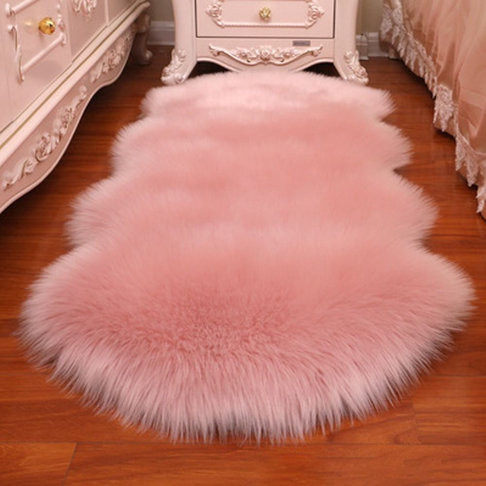 Cowhide Rug Faux - Artificial Sheepskin Long Hair Carpet Floor