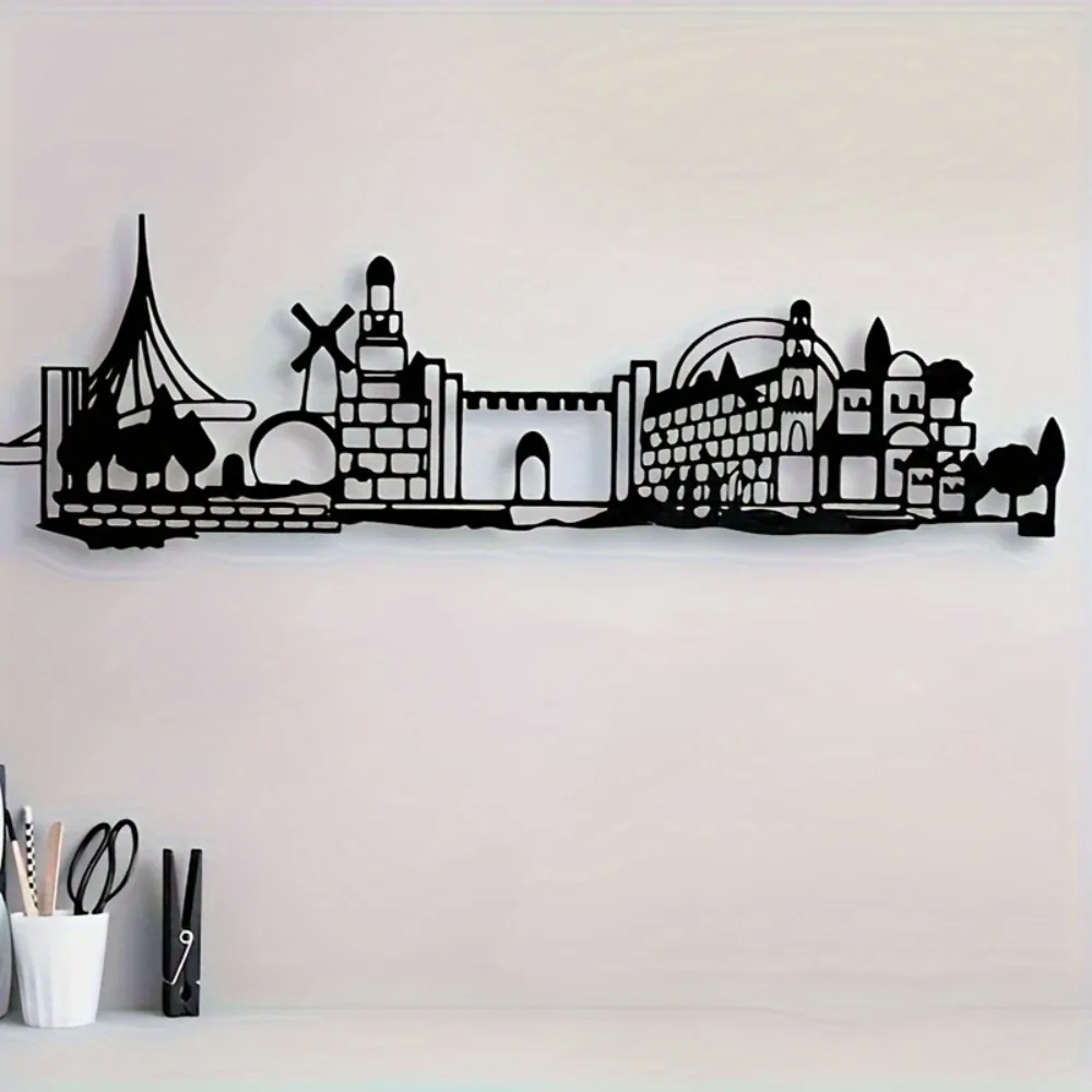 Home Decor In - CIFBUY Iron Wall Art Jerusalem Skyline