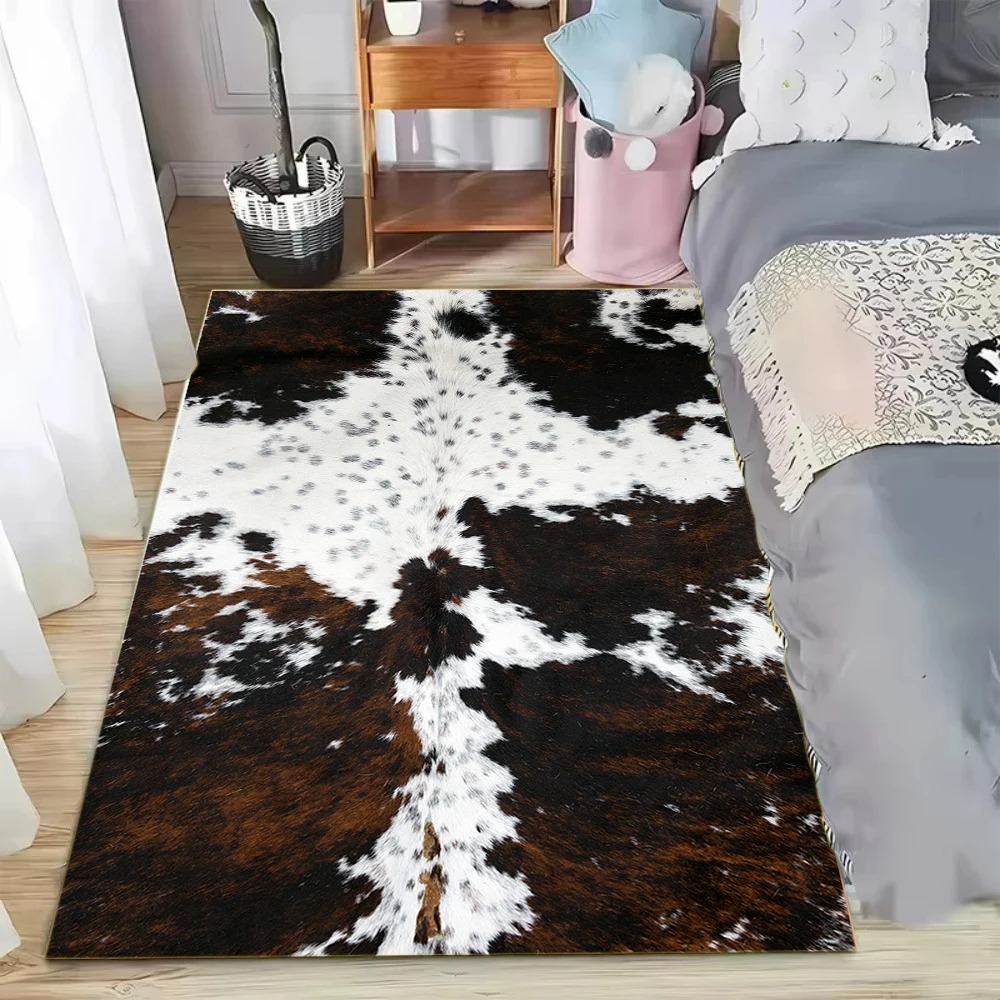 Cowhide Rug Faux - Faux Cowhide Pattern Area Rug Natural