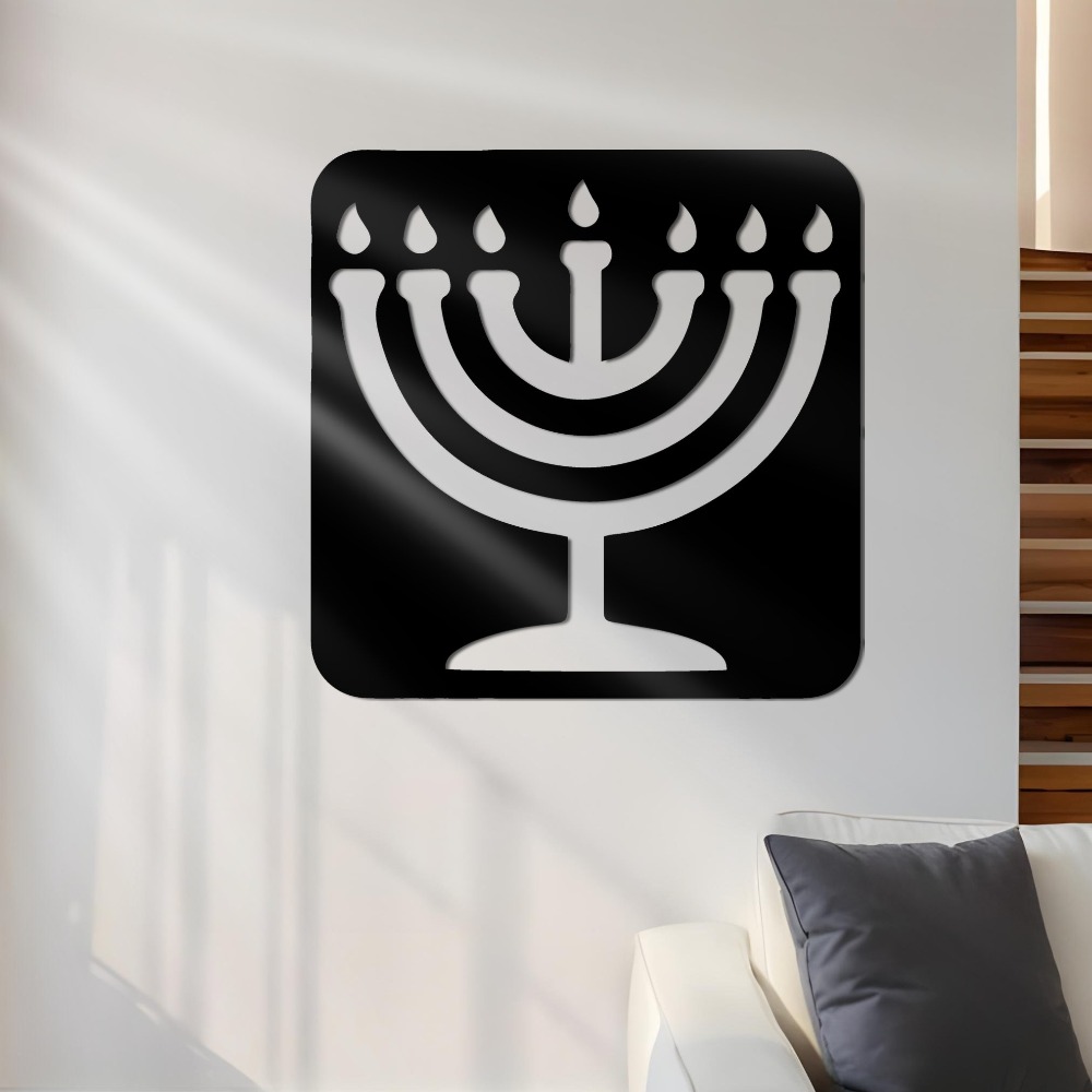 Home Decor In - CIFBUY Iron Wall Art Vintage Menorah