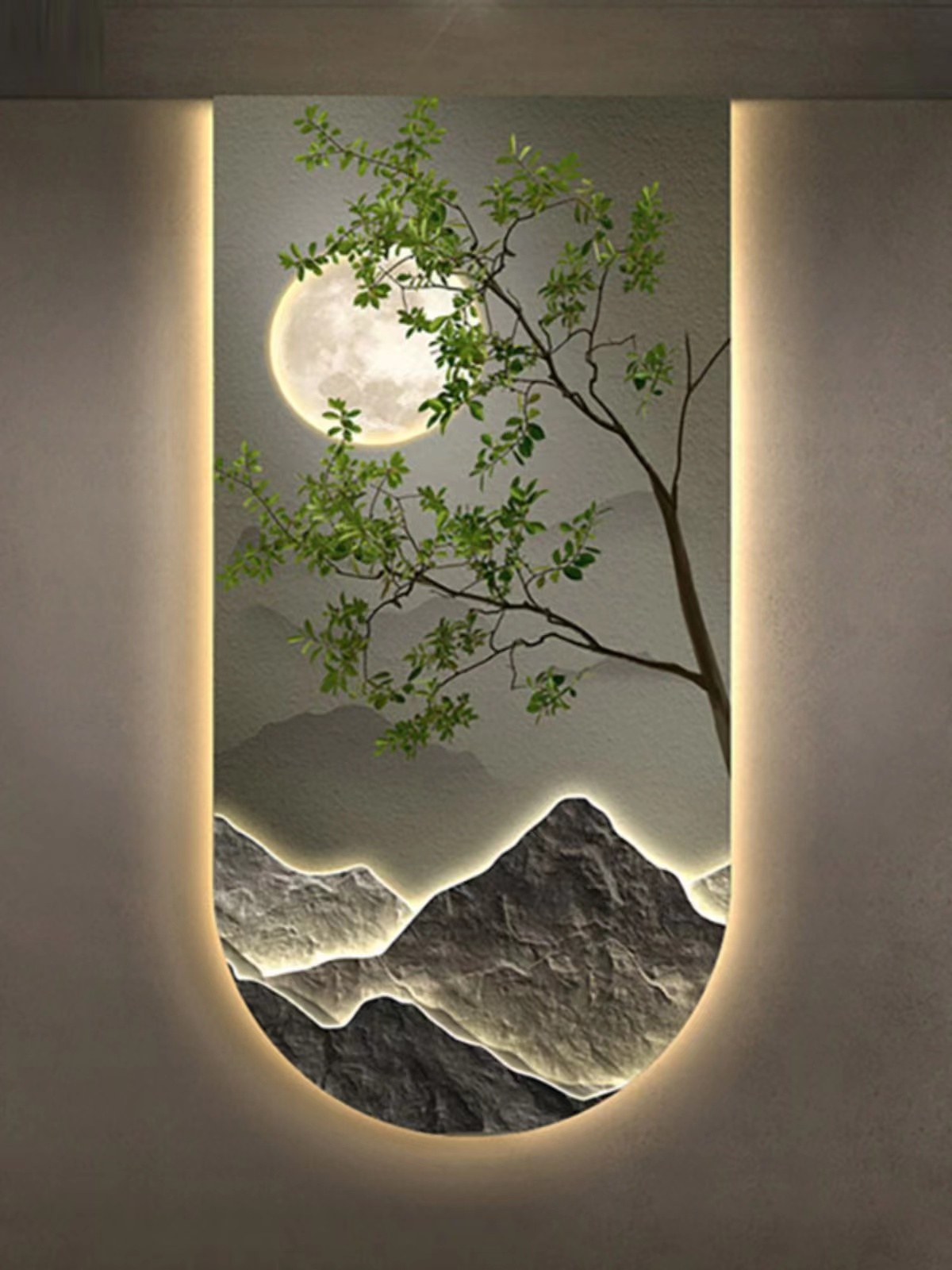 Corridor entrance, background  - Hanging Moon Lamp review and price