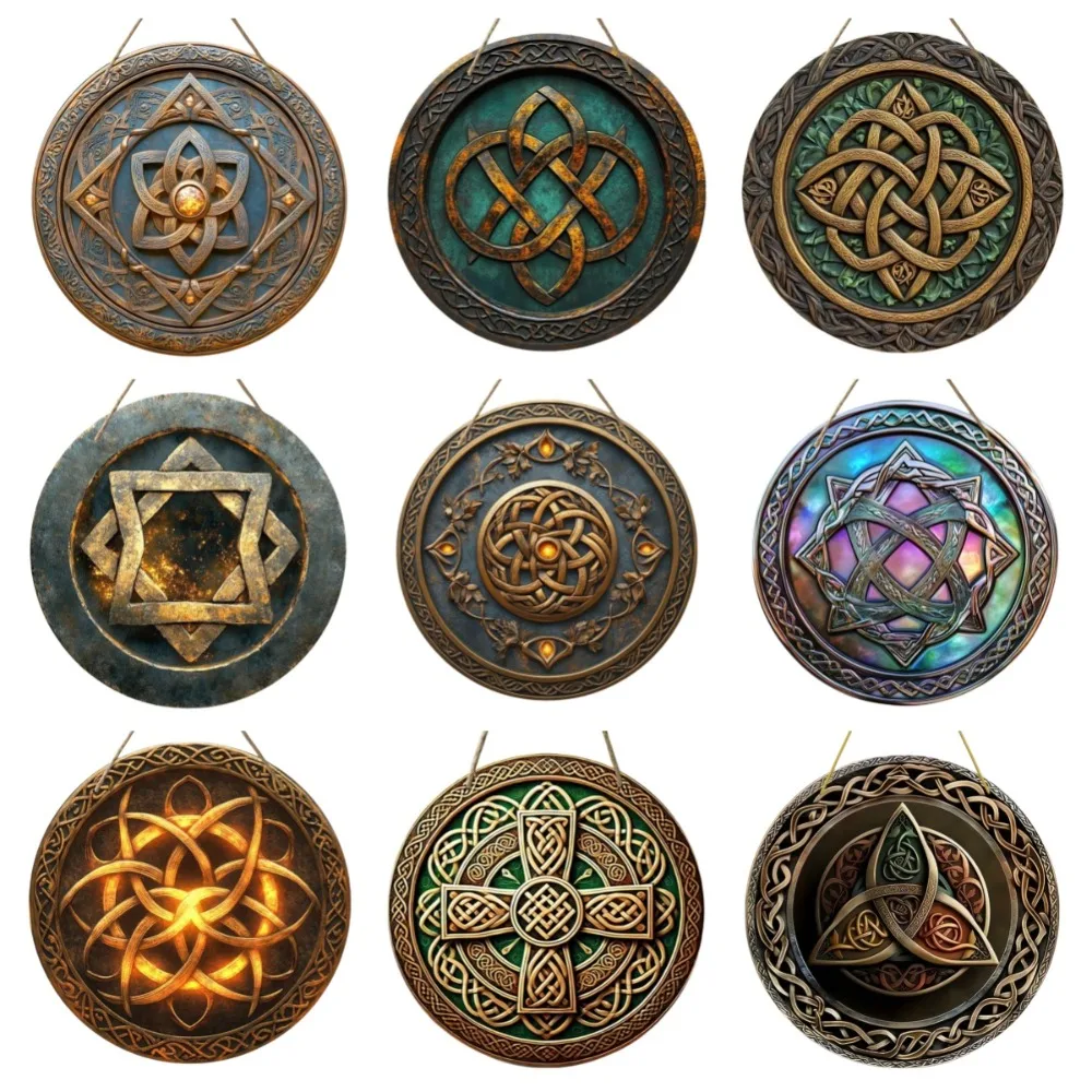 2D Retro Celtic Knot Circular  - Home Decor Logo Design review and price