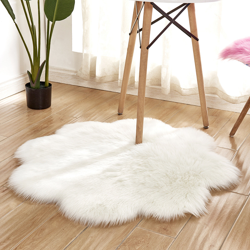 Plum Blossom Shape Soft Faux F - Cowhide Rug Faux review and price