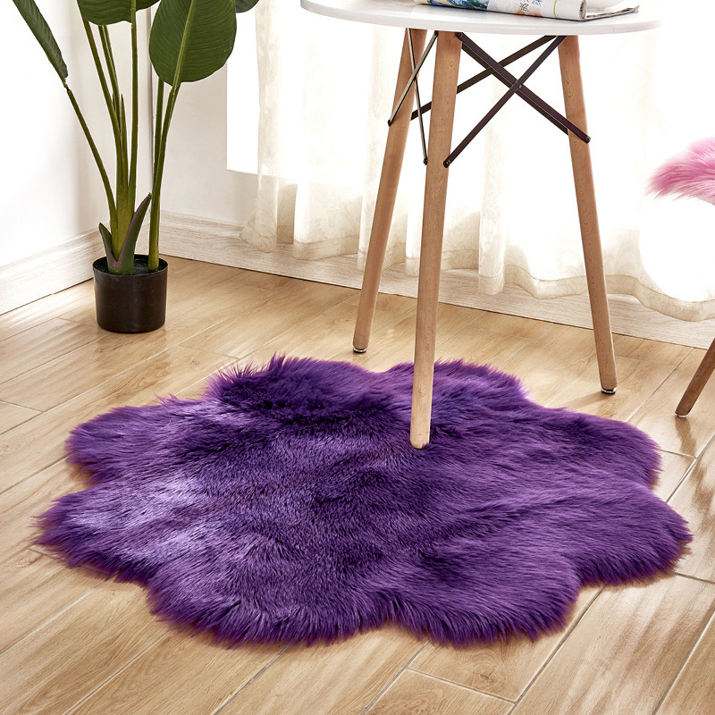 Plum Blossom Shape Soft Faux F - Cowhide Rug Faux review and price