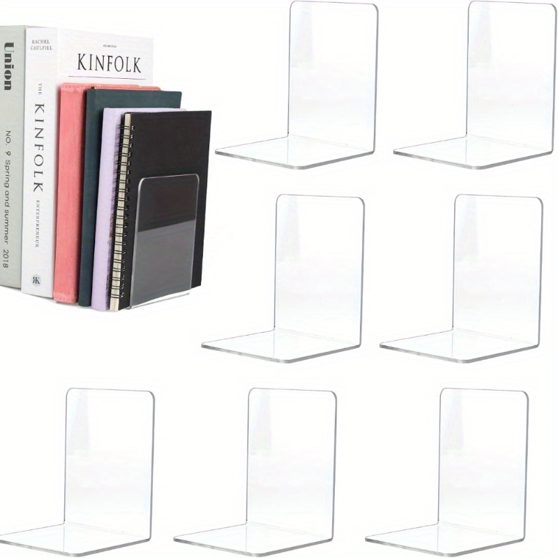 4/8pcs Set Clear Acrylic Booke - Aesthetic Bookend review and price