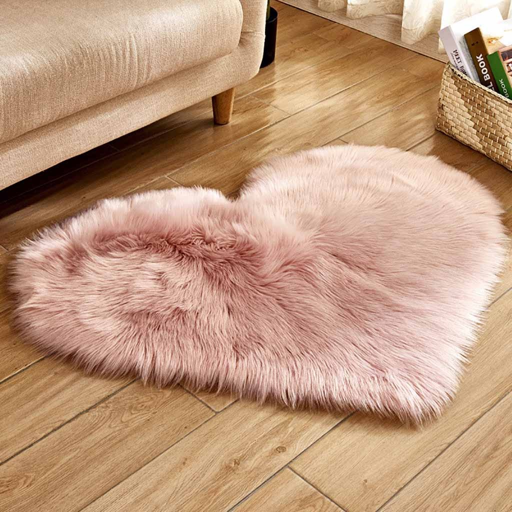 Heart Shaped Faux Fur Rug Bedr - Cowhide Rug Faux review and price