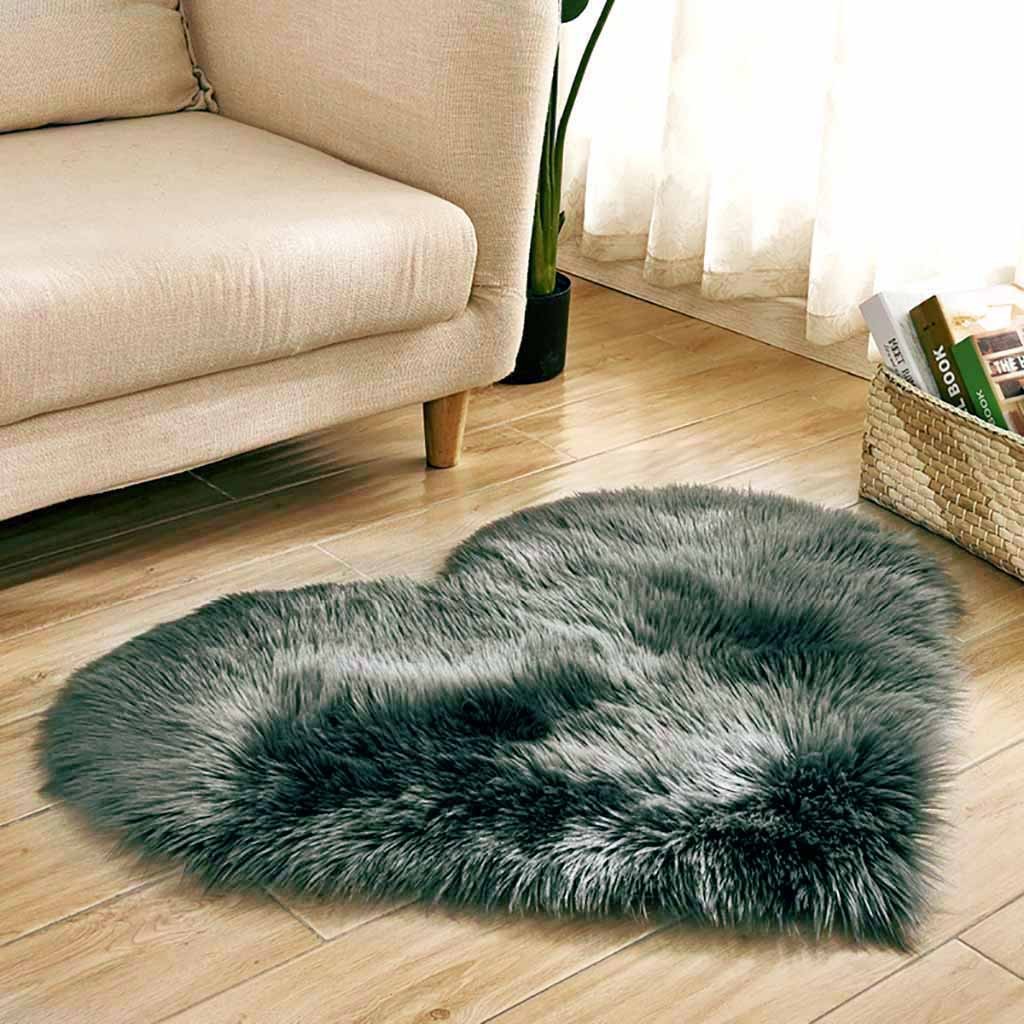 Heart Shaped Faux Fur Rug Bedr - Cowhide Rug Faux review and price