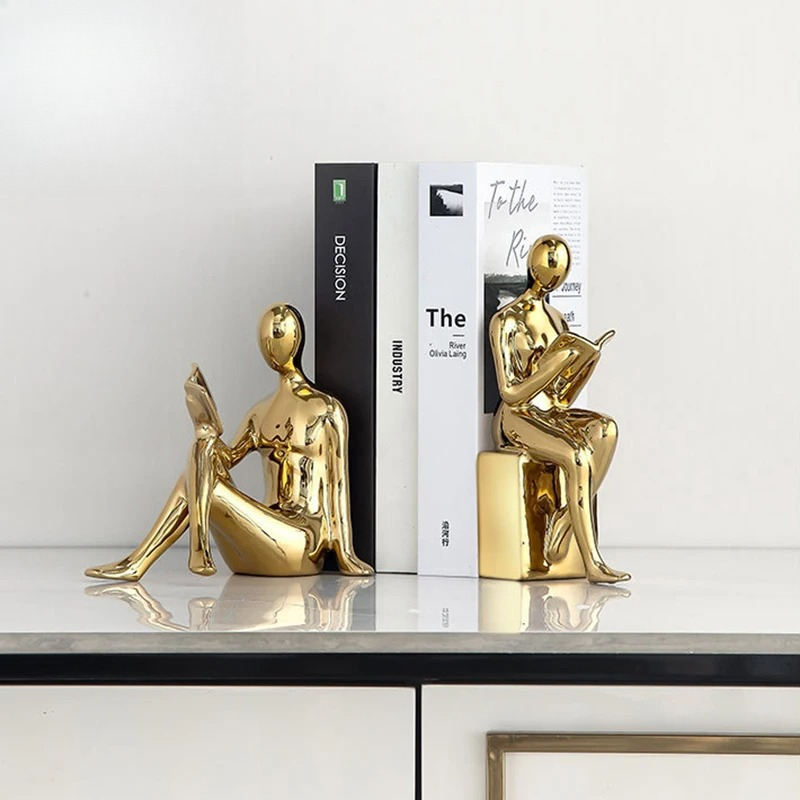 Reader Character Ceramic Statu - Aesthetic Bookend review and price