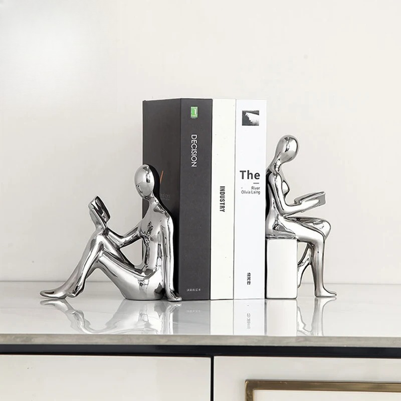 Reader Character Ceramic Statu - Aesthetic Bookend review and price