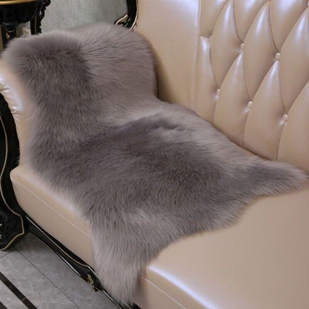 Imitation Wool Non Slip Fluffy - Cowhide Rug Faux review and price