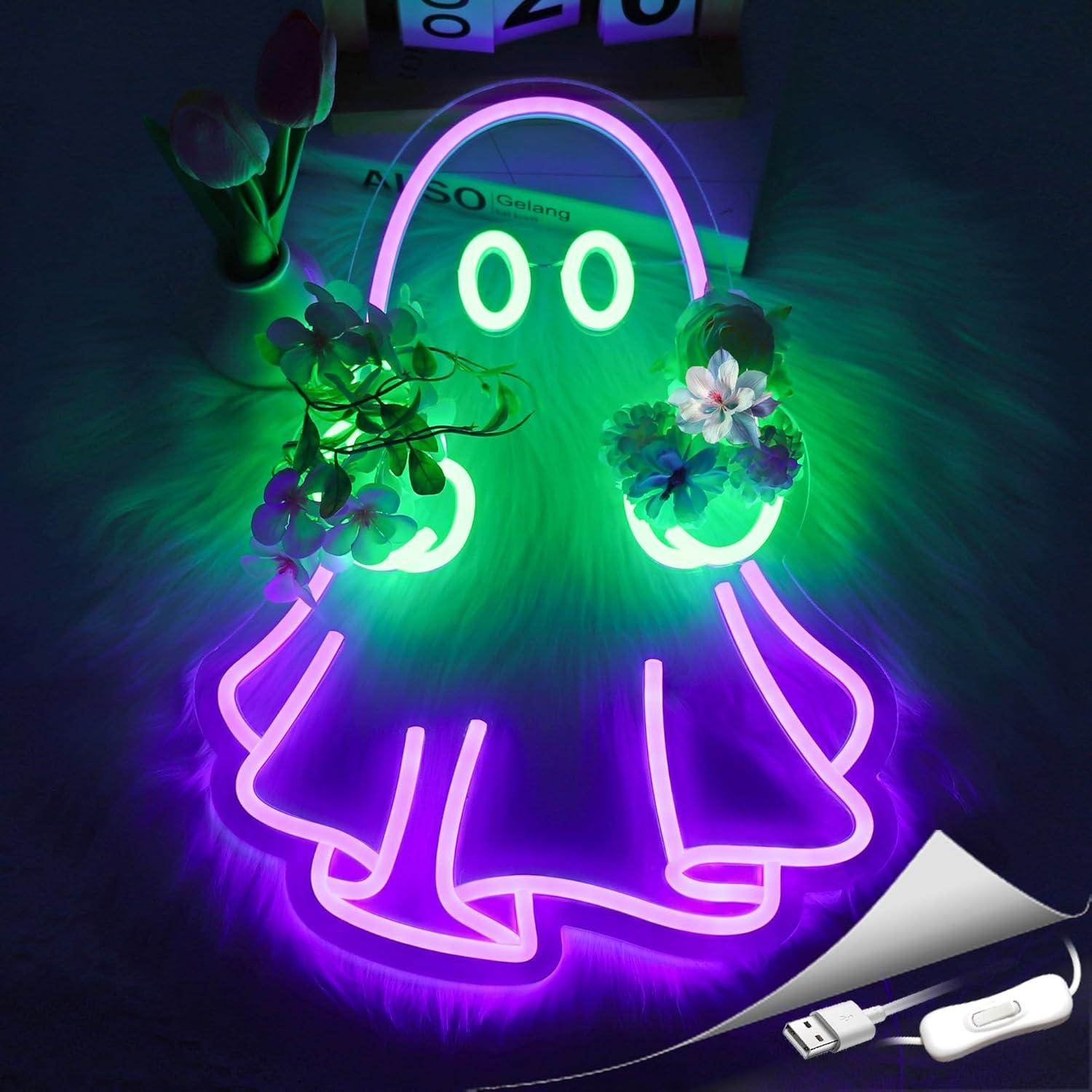 Ghost Neon Sign USB Powered LE - Home Decor Shop review and price