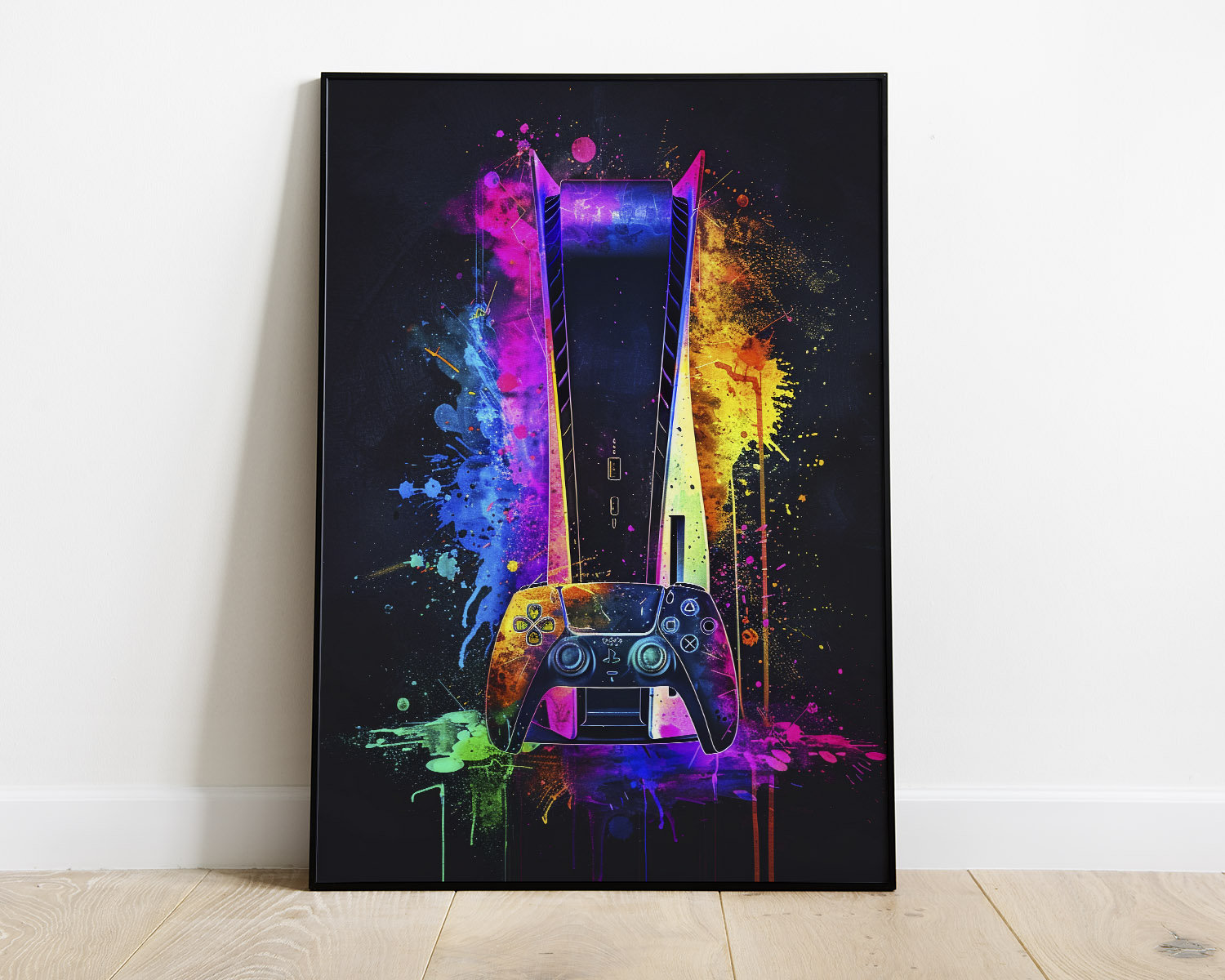Watercolor Neon Video Game Pos - Home Decor Xbox Games review and price