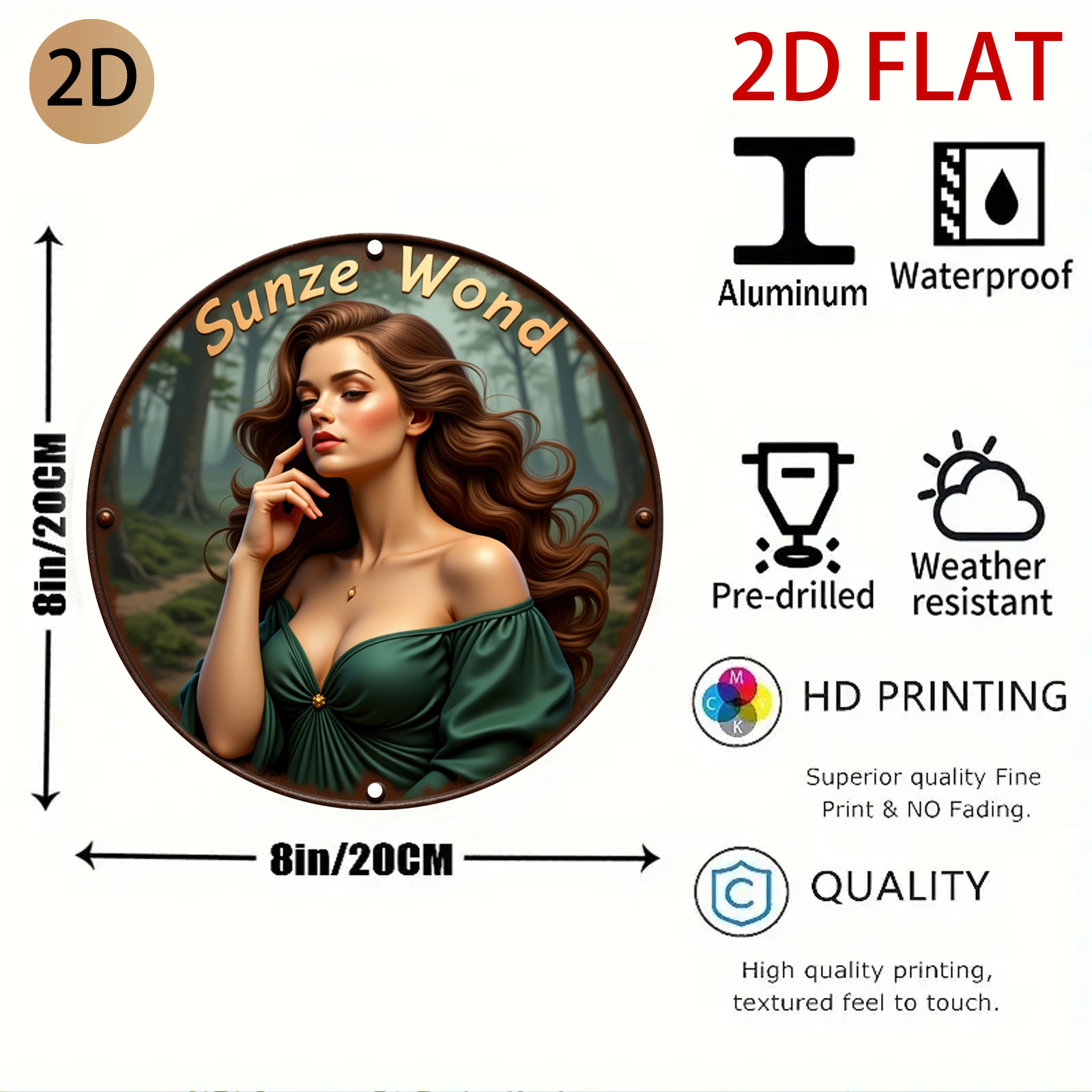 2D Flat Stylish Circular Fores - Home Decor Logo Design review and price