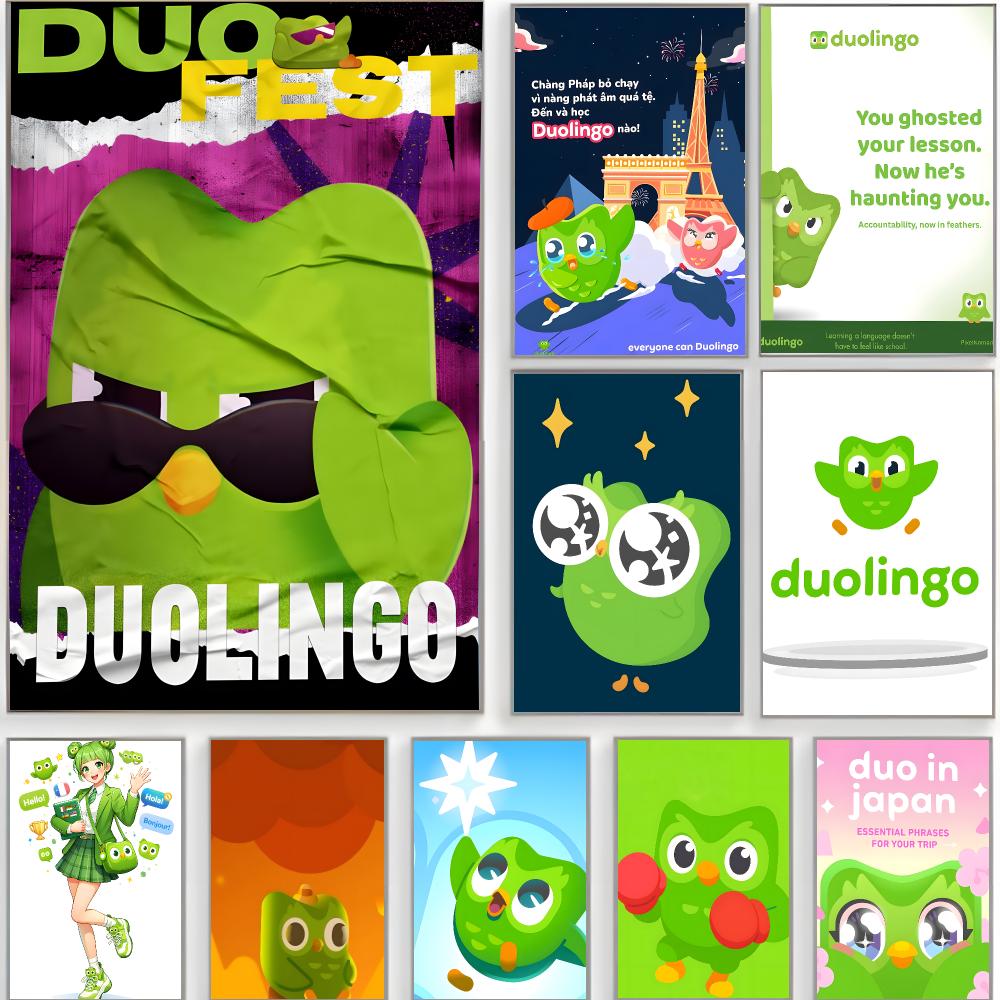 cute app d-duolingo Poster Cla - Home Decor Free App review and price