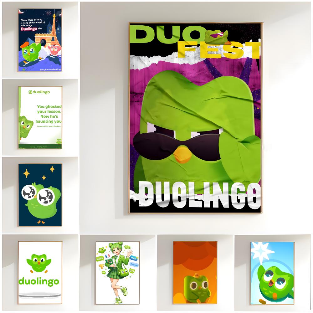 cute app d-duolingo Poster Cla - Home Decor Free App review and price
