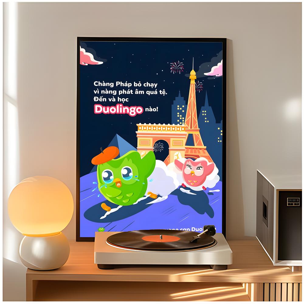 cute app d-duolingo Poster Cla - Home Decor Free App review and price