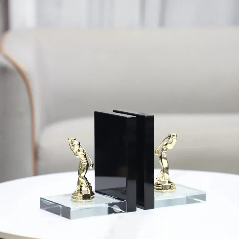 Golden Golf Player Sculpture A - Aesthetic Bookend review and price