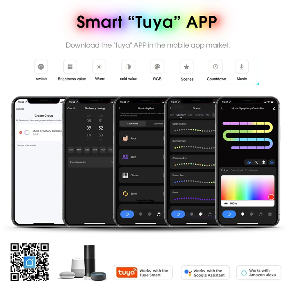 Tuya WiFi WS2811 RGBIC COB LED - Home Decor Free App review and price