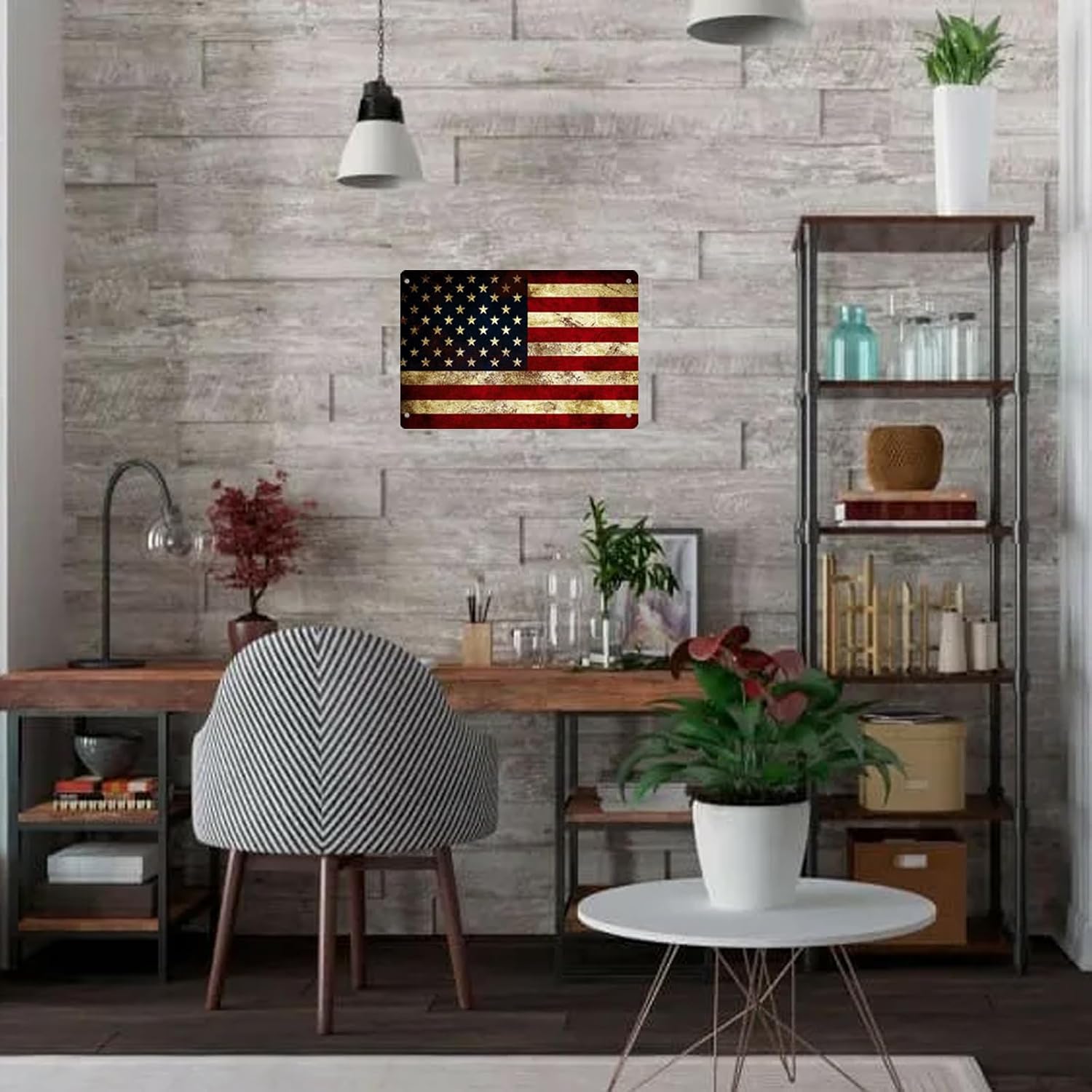 Vintage Tin Metal Wall Plaque  - Home Decor Usa review and price