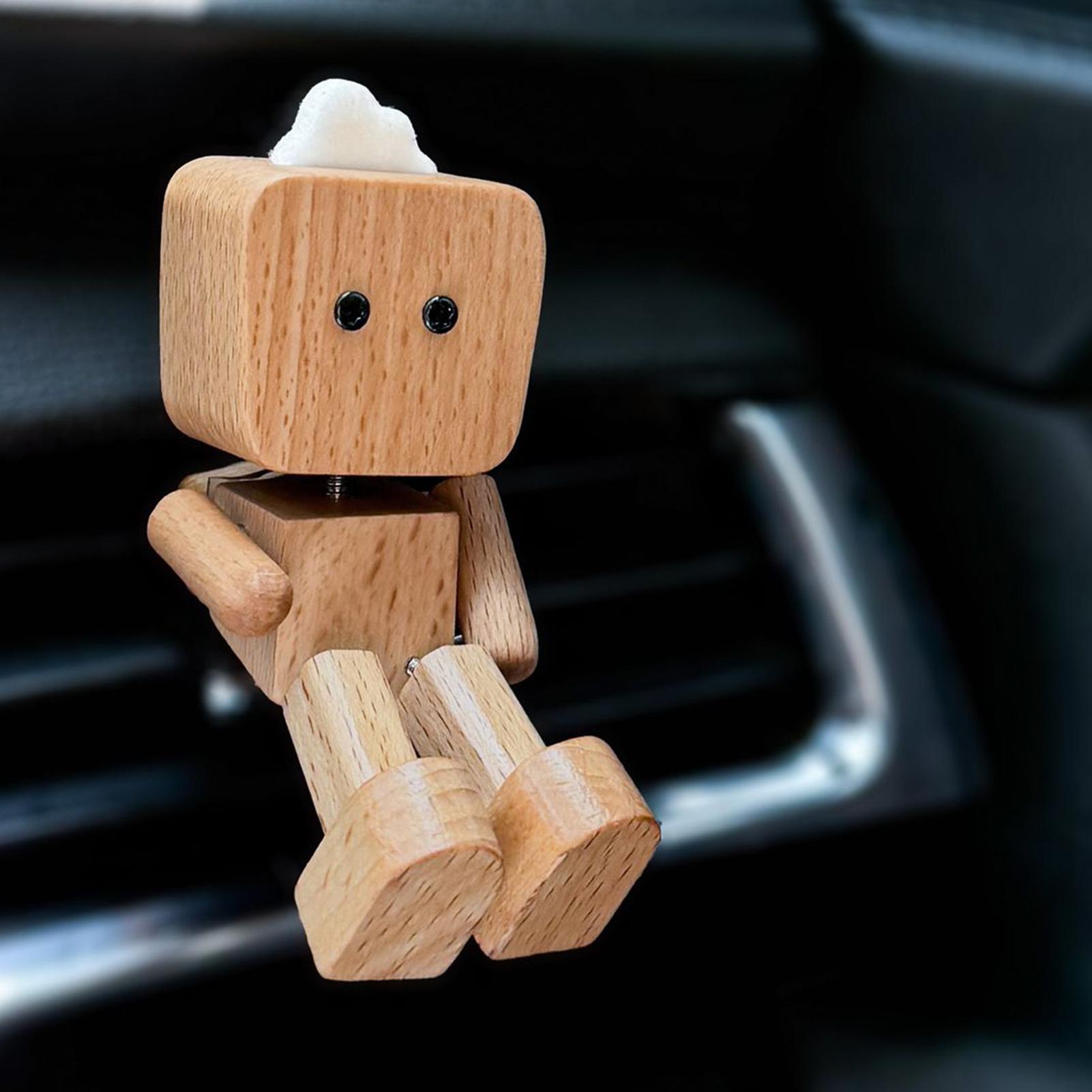 Car Vent Diffuser Wooden Robot - Home Decor Outlet review and price