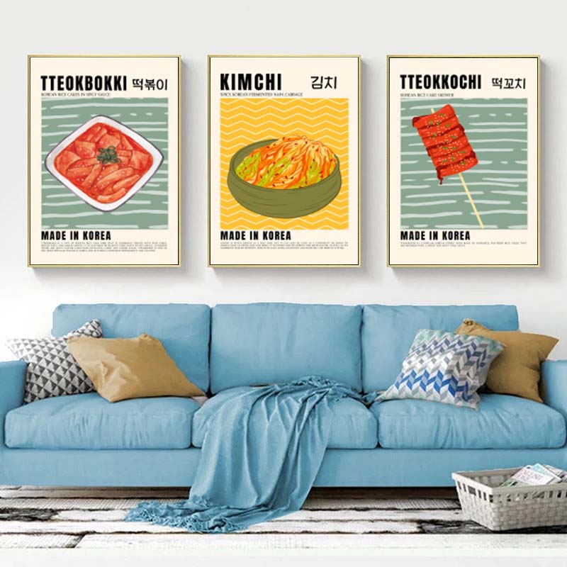Asian Food Canvas Painting Pos - Home Decor Korea review and price