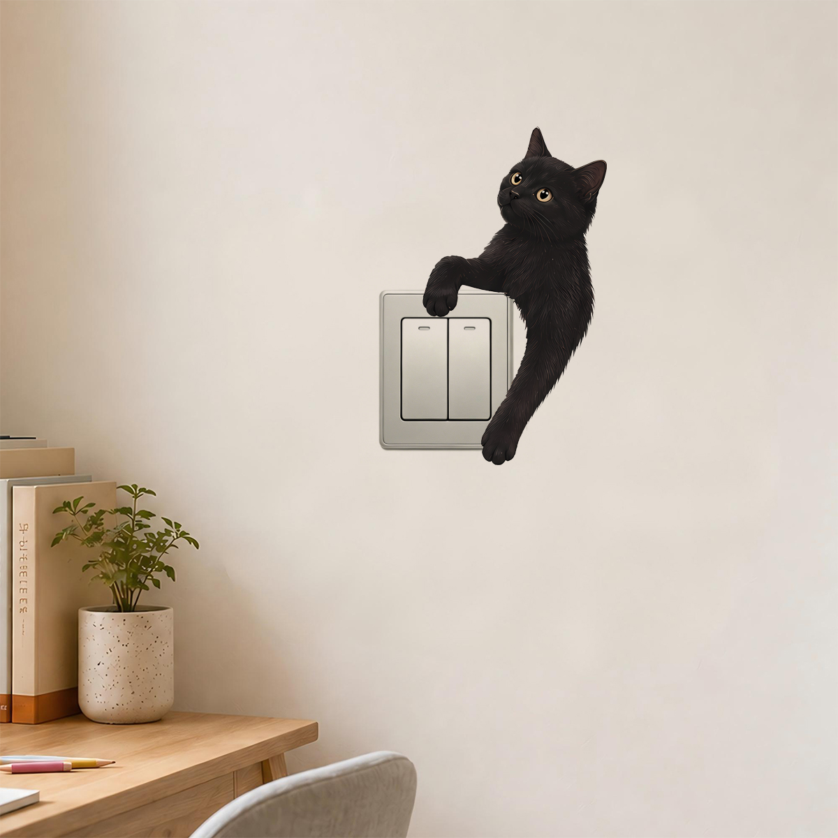 Cute Black Cat Light Switch Wa - Home Decor Outlet review and price