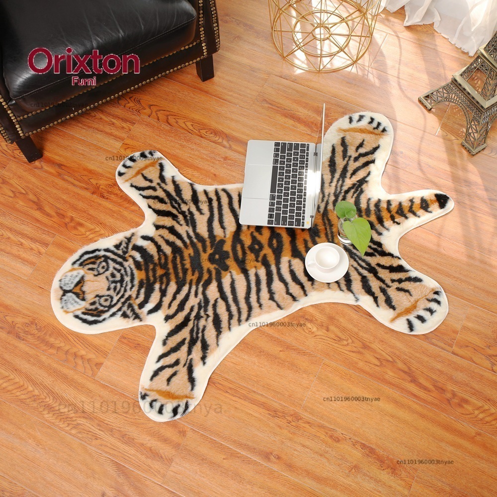 Tiger Printed Rug Cow Leopard  - Cowhide Rug Faux review and price