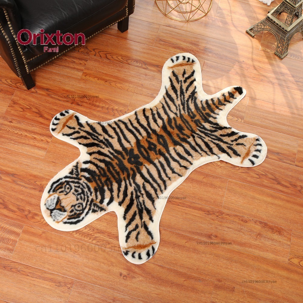 Tiger Printed Rug Cow Leopard  - Cowhide Rug Faux review and price