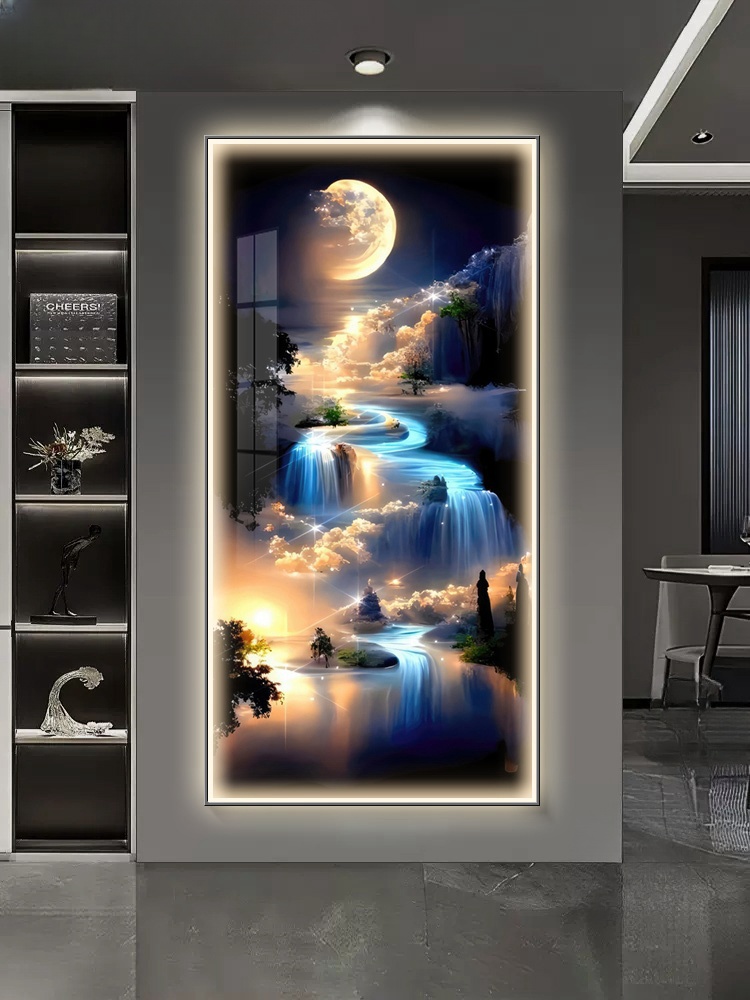 Ocean Waves Wall Lamp Entrance - Hanging Moon Lamp review and price