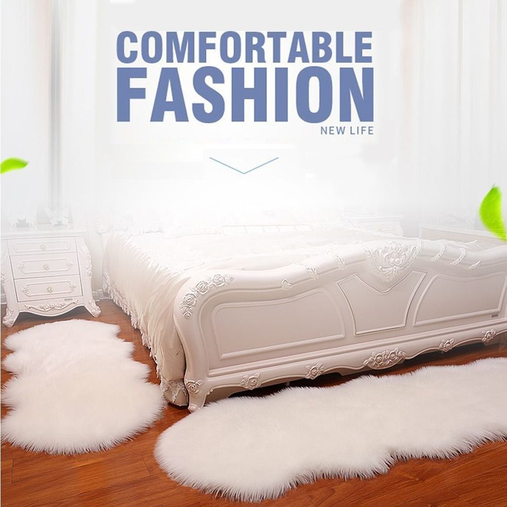 Imitation Wool Washable Fluffy - Cowhide Rug Faux review and price